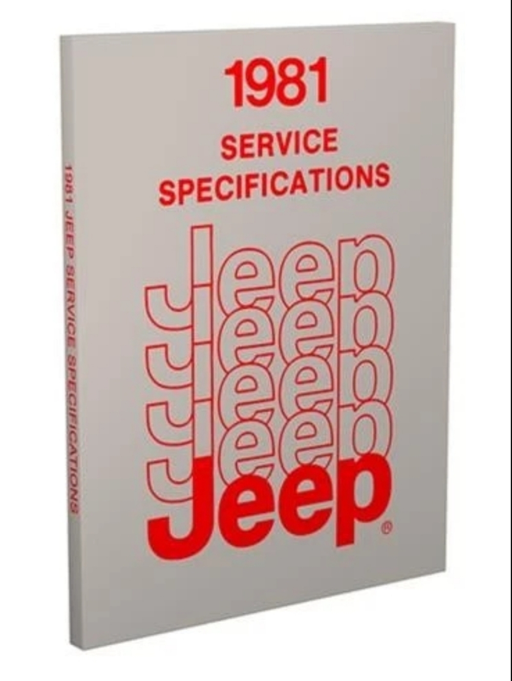 New 1981 Jeep Service Specifications Manual CJ5 CJ7 Cherokee Wagoneer Truck Book